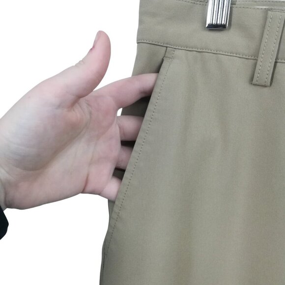 FootJoy Khaki Flat Front Golf Pants Size 34 x 32 Stretch Pockets Performance - Picture 3 of 12